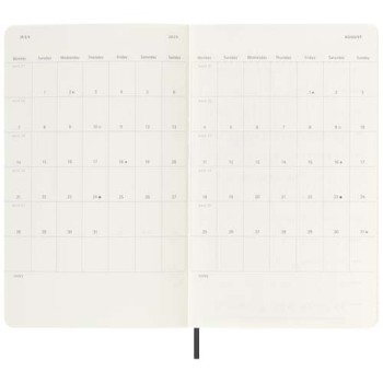 Agenda giornaliera 12 mesi con copertina morbida Moleskine