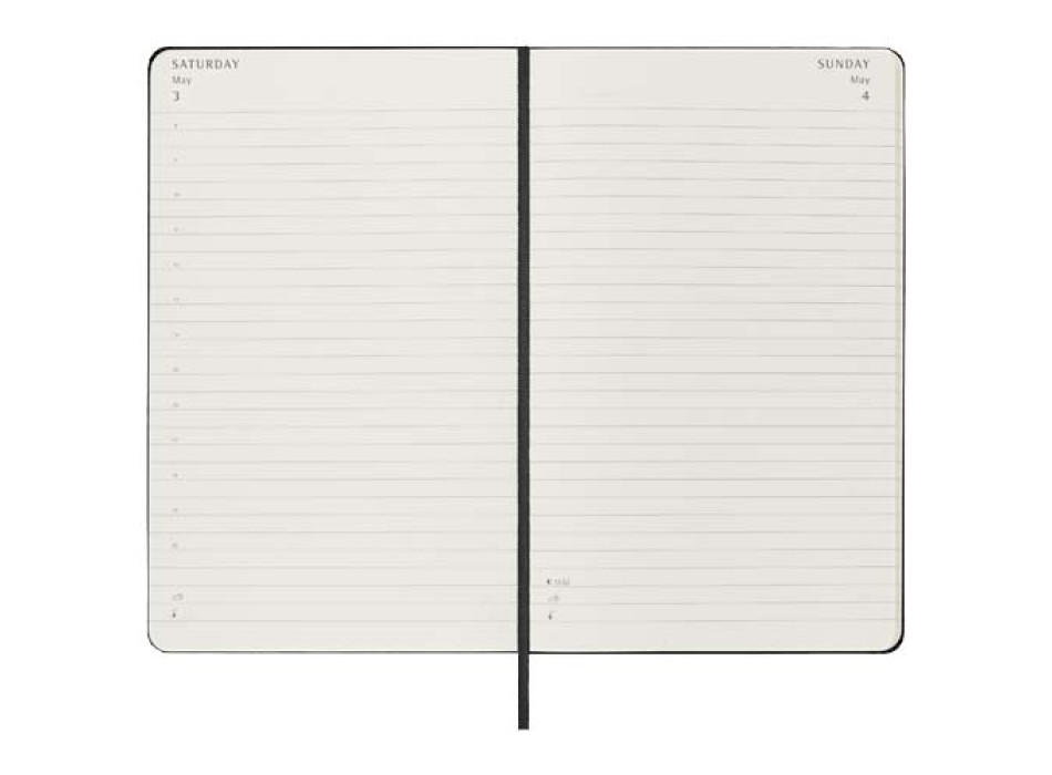 Agenda giornaliera 12 mesi con copertina rigida Moleskine