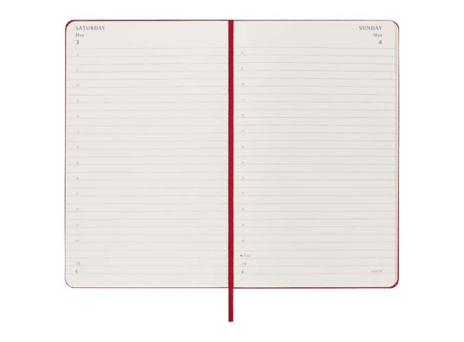 Agenda giornaliera 12 mesi con copertina rigida Moleskine