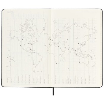 Agenda settimanale 12 mesi formato L con copertina rigida Moleskine