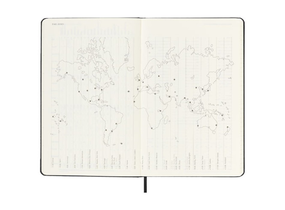 Agenda settimanale 12 mesi formato L con copertina rigida Moleskine