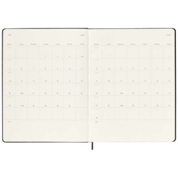 Agenda settimanale 12 mesi XL con copertina rigida Moleskine