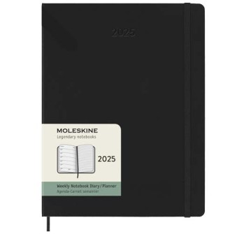 Agenda settimanale 12 mesi XL con copertina rigida Moleskine