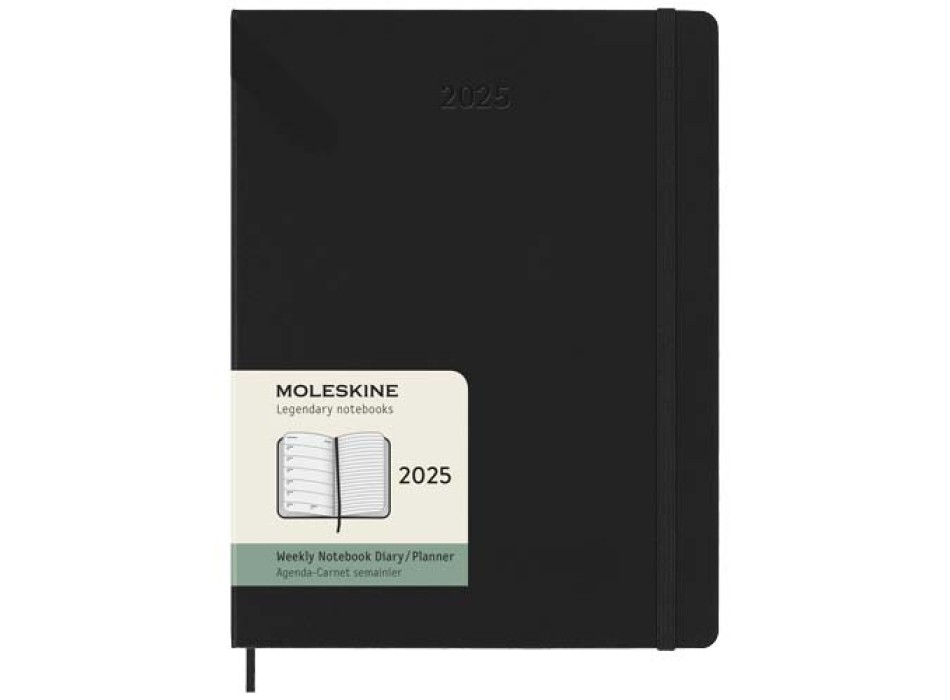 Agenda settimanale 12 mesi XL con copertina rigida Moleskine
