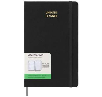 Agenda settimanale formato L con copertina rigida e senza data Moleskine