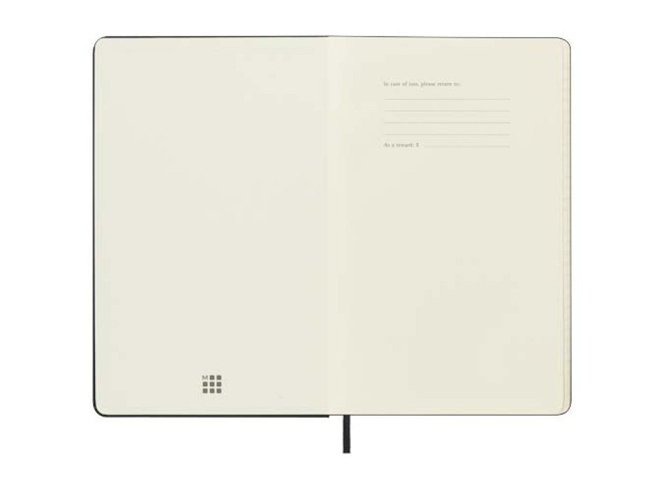 Agenda settimanale orizzontale 12 mesi formato L con copertina rigida Moleskine