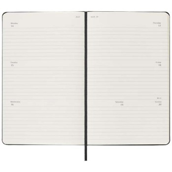 Agenda settimanale orizzontale 12 mesi formato L con copertina rigida Moleskine
