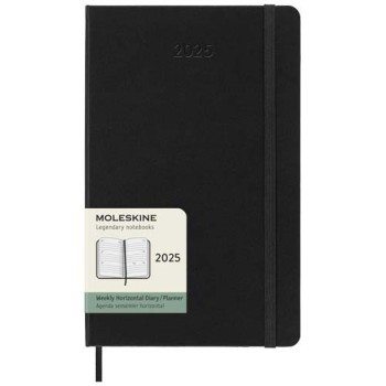 Agenda settimanale orizzontale 12 mesi formato L con copertina rigida Moleskine