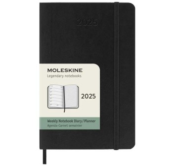 Agenda settimanale tascabile 12 mesi con copertina morbida Moleskine