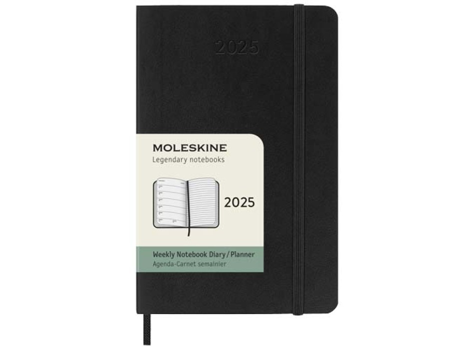 Agenda settimanale tascabile 12 mesi con copertina morbida Moleskine