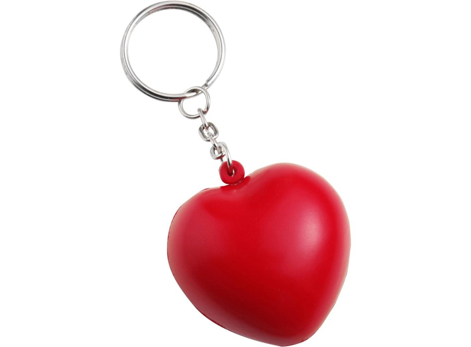 Antistress cuore con portachiavi, in PU Lilou