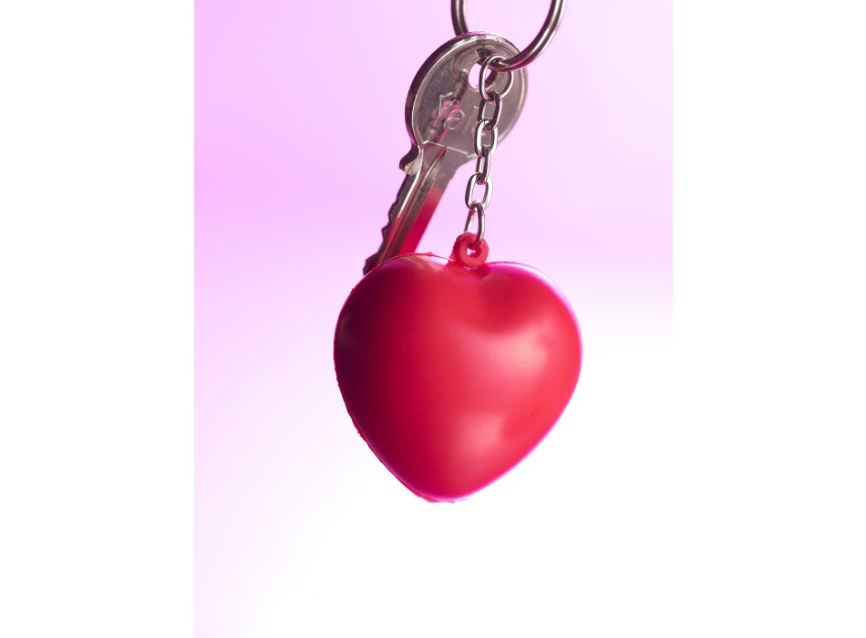 Antistress cuore con portachiavi, in PU Lilou
