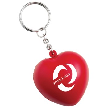 Antistress cuore con portachiavi, in PU Lilou