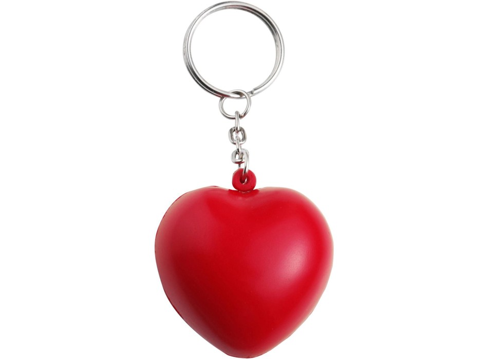 Antistress cuore con portachiavi, in PU Lilou