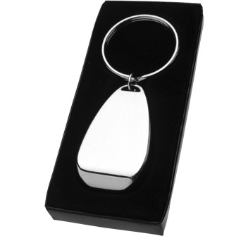 Apribottiglia-portachiavi in metallo Alma