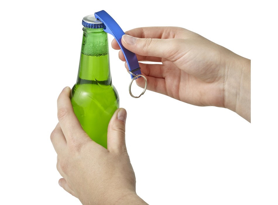 Apribottiglie-portachiavi, in alluminio Amani