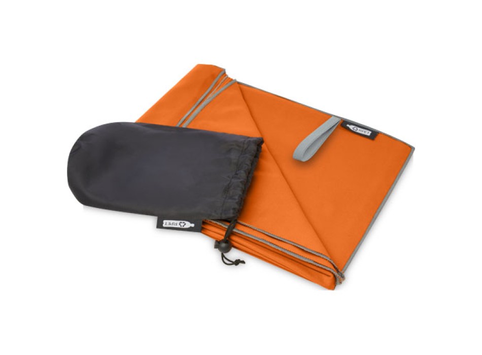 Asciugamano Pieter ultra leggero e ad asciugatura rapida in PET riciclato 130 x 80 cm