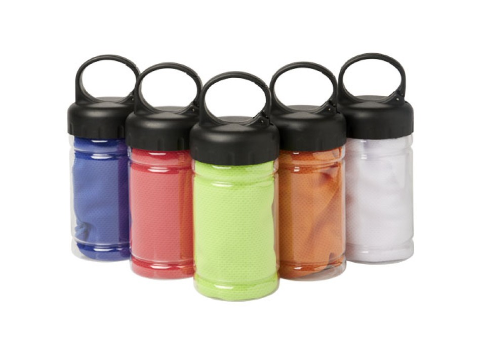 Asciugamano rinfrescante in contenitore PET Remy