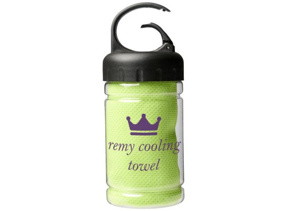 Asciugamano rinfrescante in contenitore PET Remy