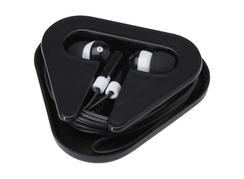 Auricolari con astuccio in plastica riciclata Rebel