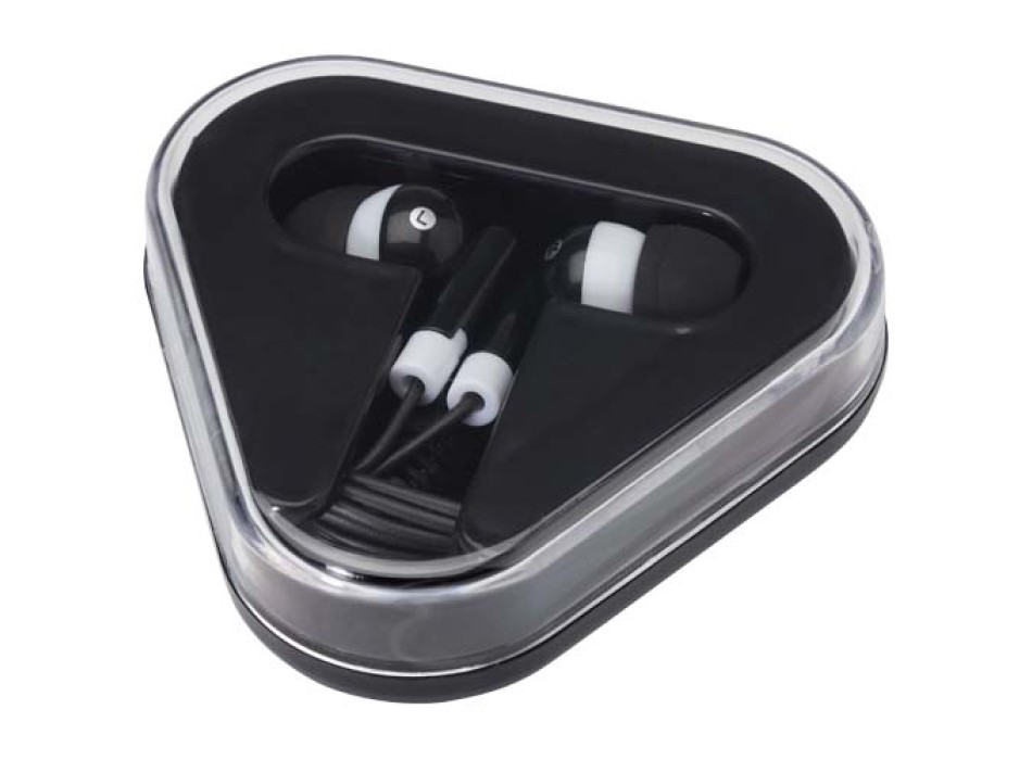 Auricolari con astuccio in plastica riciclata Rebel