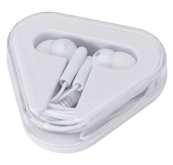 Auricolari con astuccio in plastica riciclata Rebel