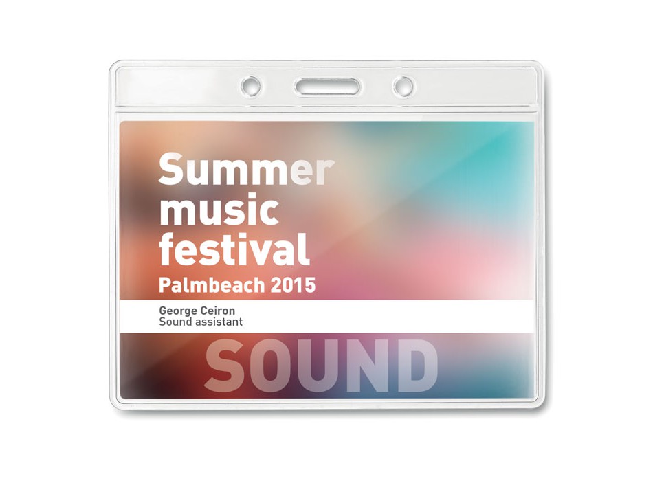 BADGY - Porta badge trasparente 10x8cm