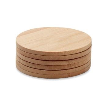 BAYIN SET - Set di 6 sottobicchieri di bamb