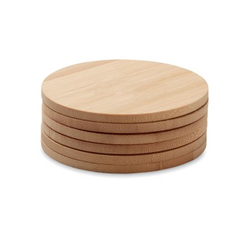 BAYIN SET - Set di 6 sottobicchieri di bamb