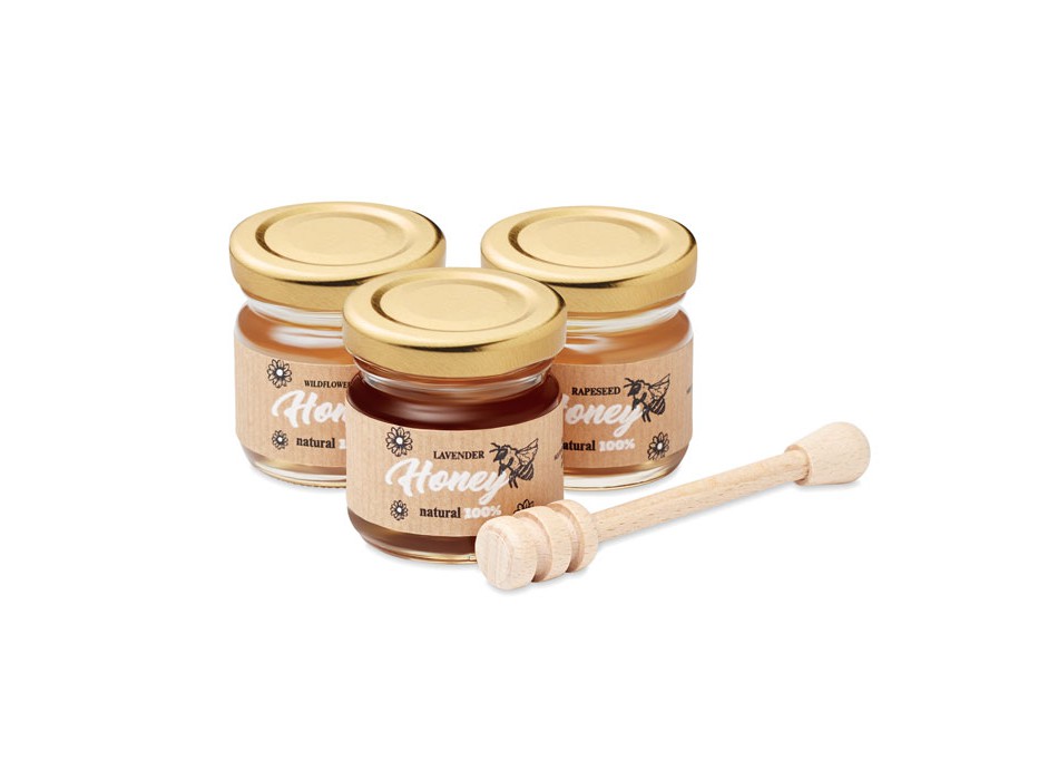 BEEBEE SET - Set di 3 vasetti di miele mille