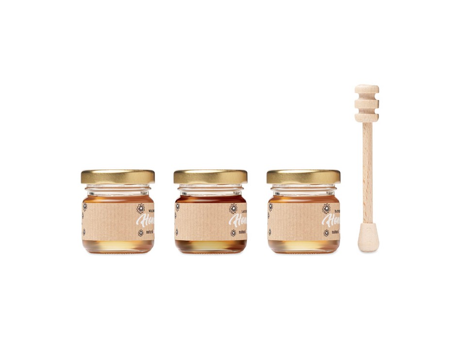 BEEBEE SET - Set di 3 vasetti di miele mille