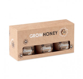 BEEBEE SET - Set di 3 vasetti di miele mille