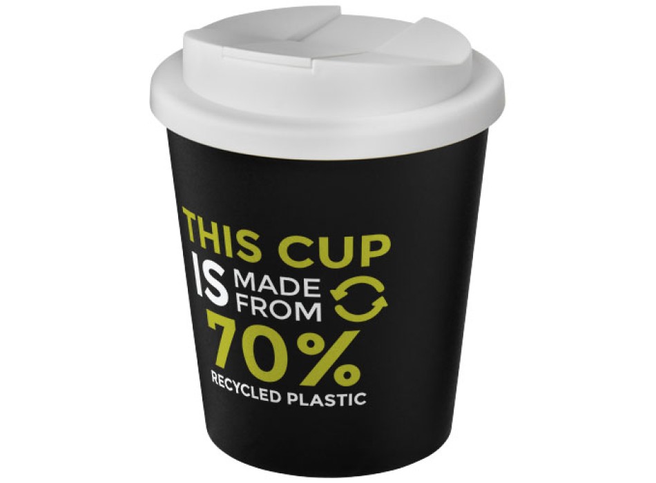 Bicchiere Americano® Espresso Eco da 250 ml in materiale riciclato con coperchio a prova di perdita