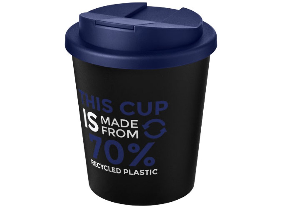 Bicchiere Americano® Espresso Eco da 250 ml in materiale riciclato con coperchio a prova di perdita