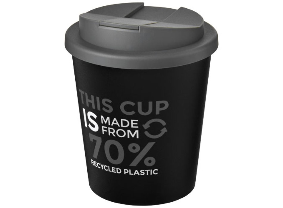Bicchiere Americano® Espresso Eco da 250 ml in materiale riciclato con coperchio a prova di perdita