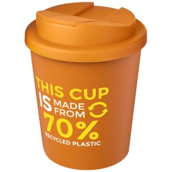 Bicchiere Americano® Espresso Eco da 250 ml in materiale riciclato con coperchio a prova di perdita