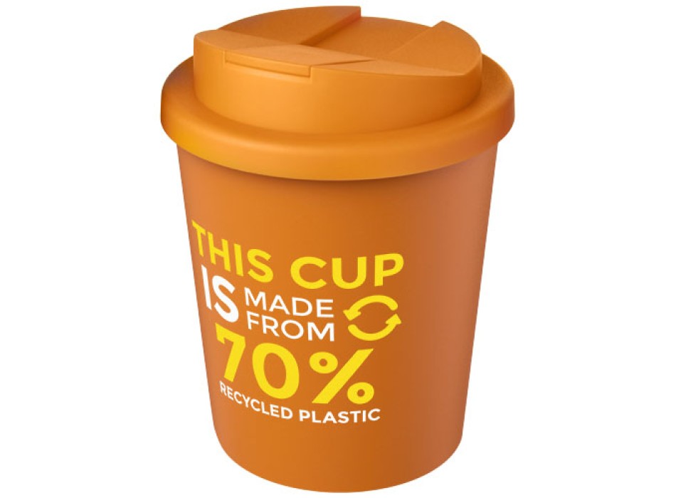 Bicchiere Americano® Espresso Eco da 250 ml in materiale riciclato con coperchio a prova di perdita