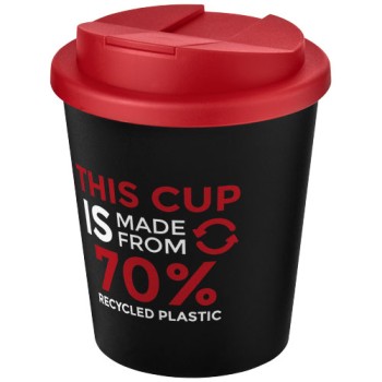 Bicchiere Americano® Espresso Eco da 250 ml in materiale riciclato con coperchio a prova di perdita