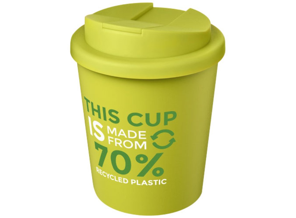 Bicchiere Americano® Espresso Eco da 250 ml in materiale riciclato con coperchio a prova di perdita