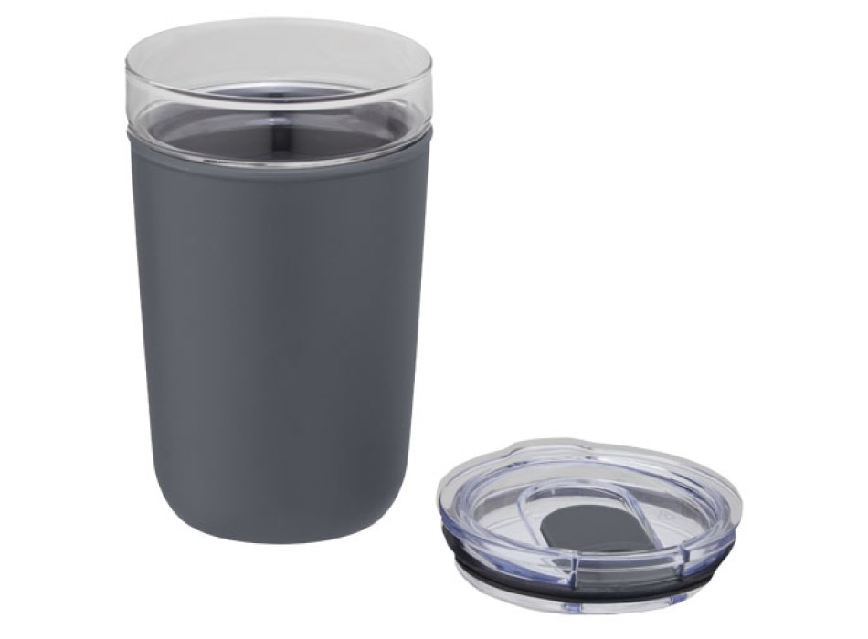 Bicchiere Bello da 420 ml in vetro con parete esterna in plastica riciclata