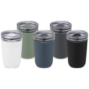 Bicchiere Bello da 420 ml in vetro con parete esterna in plastica riciclata