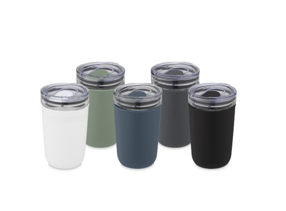 Bicchiere Bello da 420 ml in vetro con parete esterna in plastica riciclata