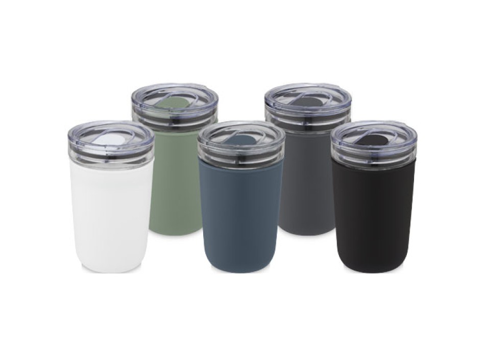 Bicchiere Bello da 420 ml in vetro con parete esterna in plastica riciclata