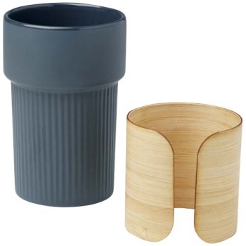 Bicchiere con custodia in bambù da 340 ml Fika