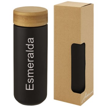 Bicchiere termico in ceramica con coperchio in bambù da 300 ml Lumi