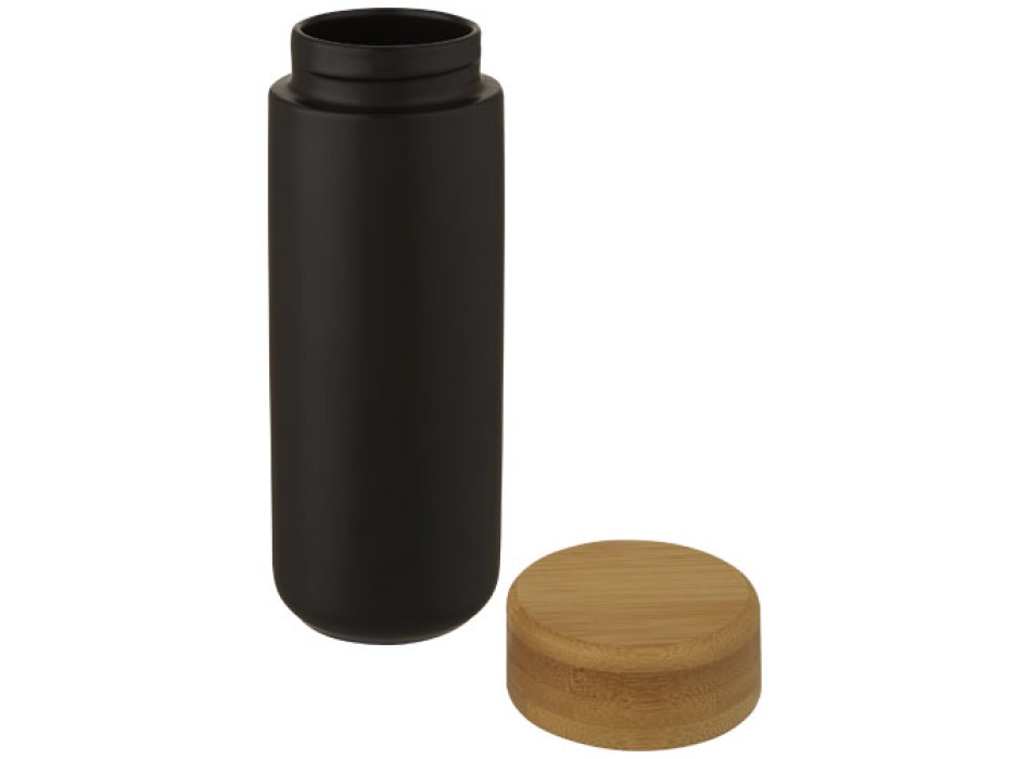 Bicchiere termico in ceramica con coperchio in bambù da 300 ml Lumi