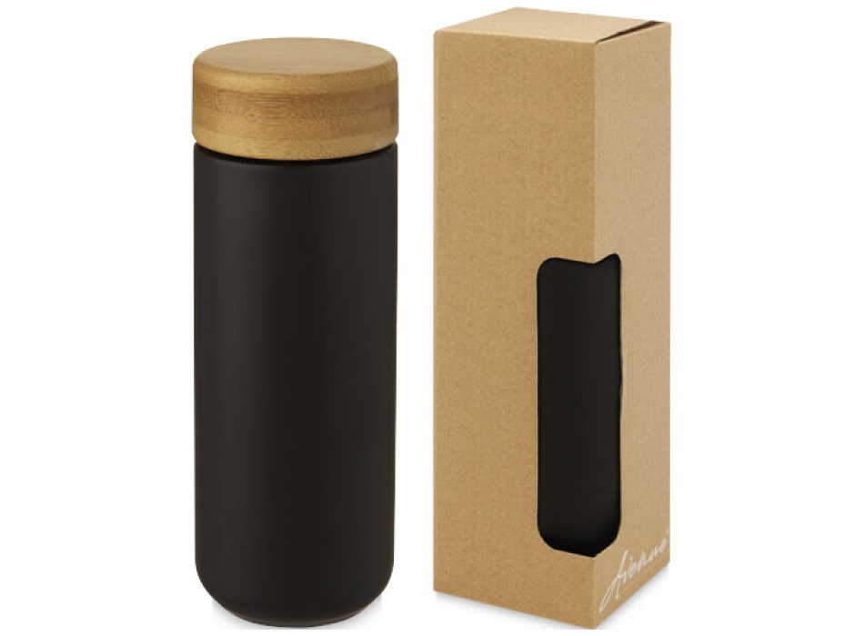 Bicchiere termico in ceramica con coperchio in bambù da 300 ml Lumi