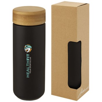 Bicchiere termico in ceramica con coperchio in bambù da 300 ml Lumi