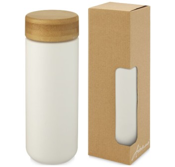Bicchiere termico in ceramica con coperchio in bambù da 300 ml Lumi