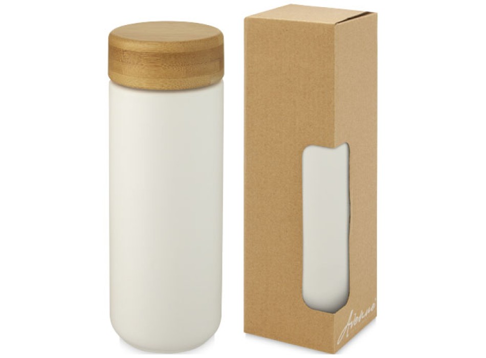 Bicchiere termico in ceramica con coperchio in bambù da 300 ml Lumi